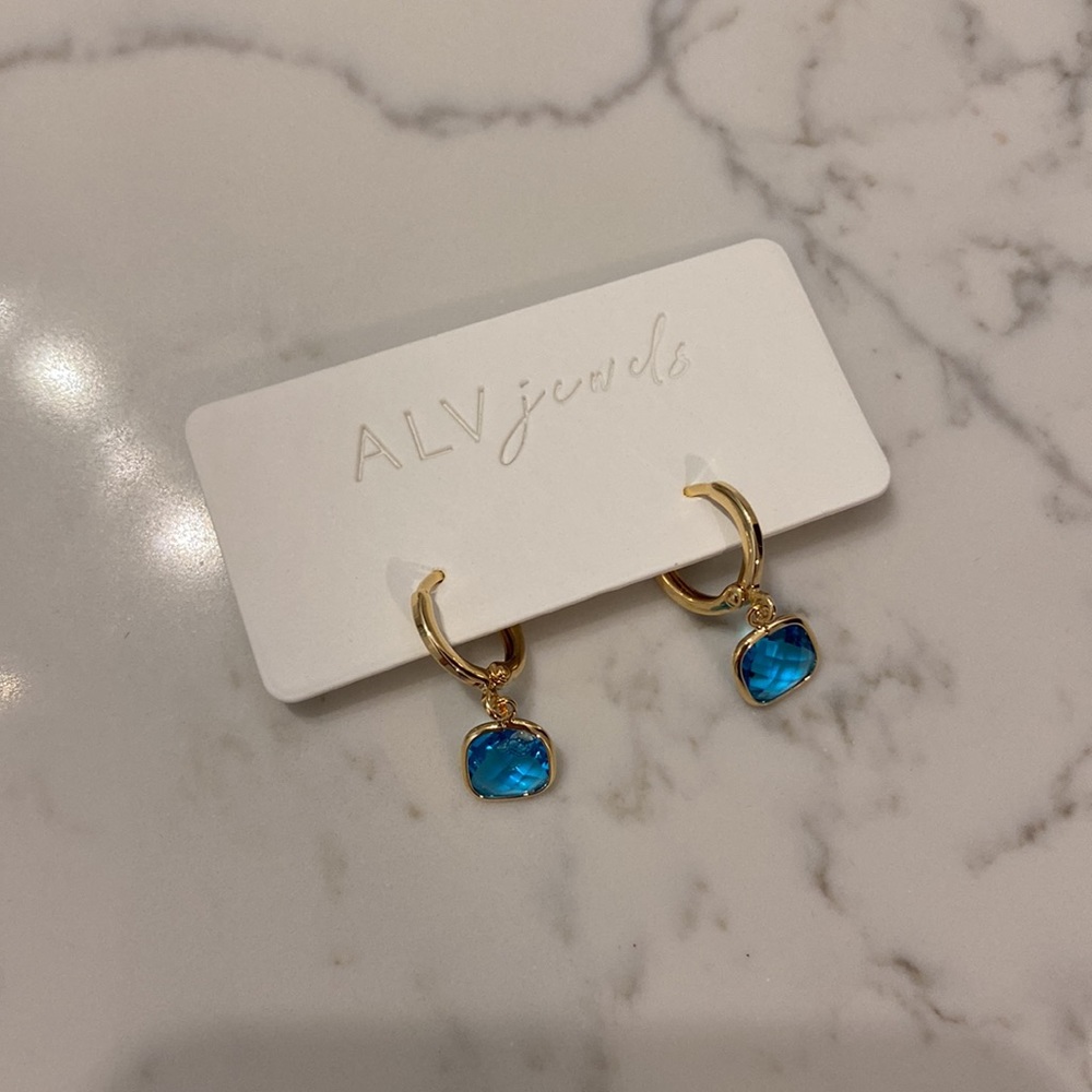 Blue Dangling Earrings